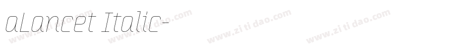 aLancet Italic字体转换